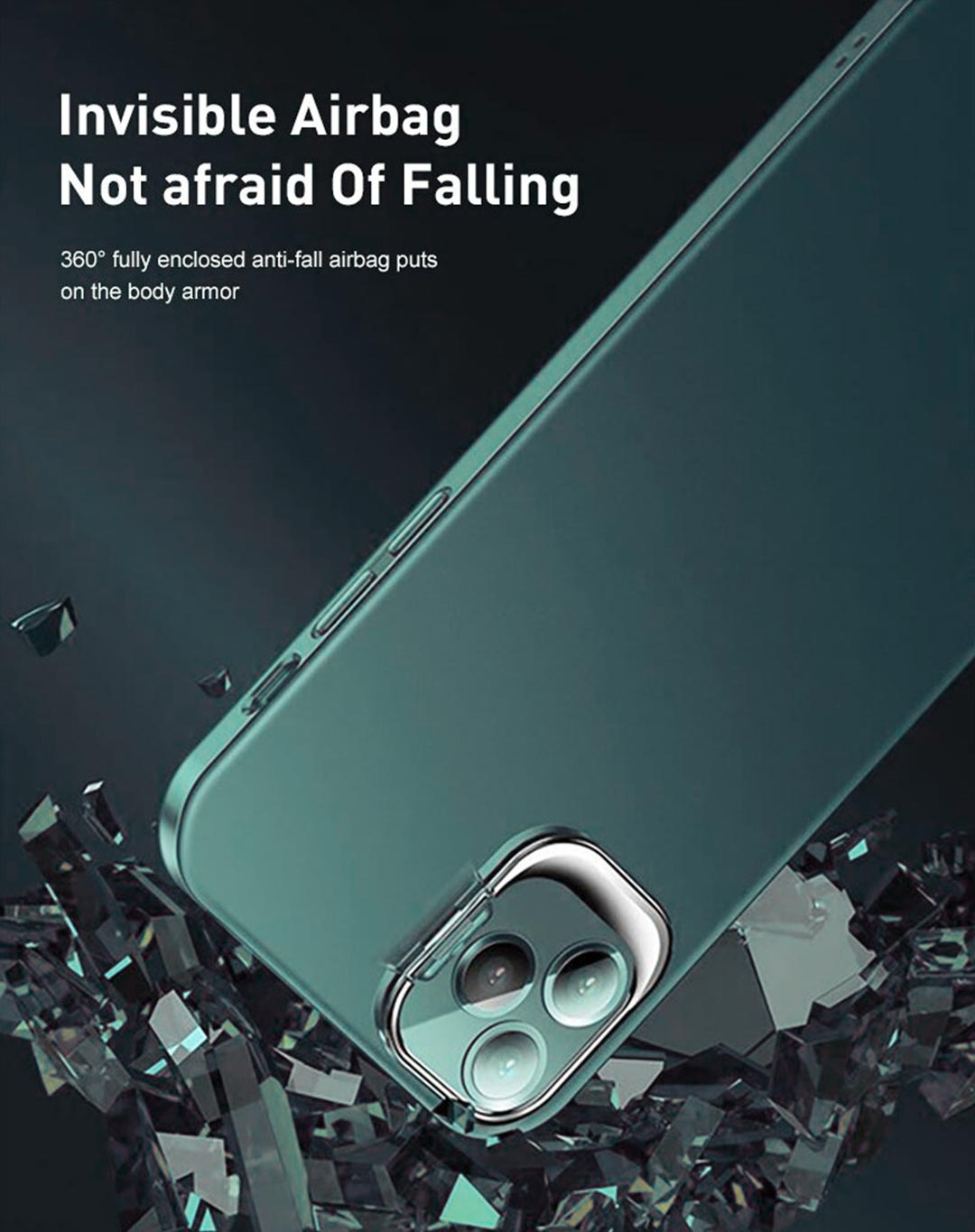 Transparent Bracket Protective Case for iPhone 12/12Pro