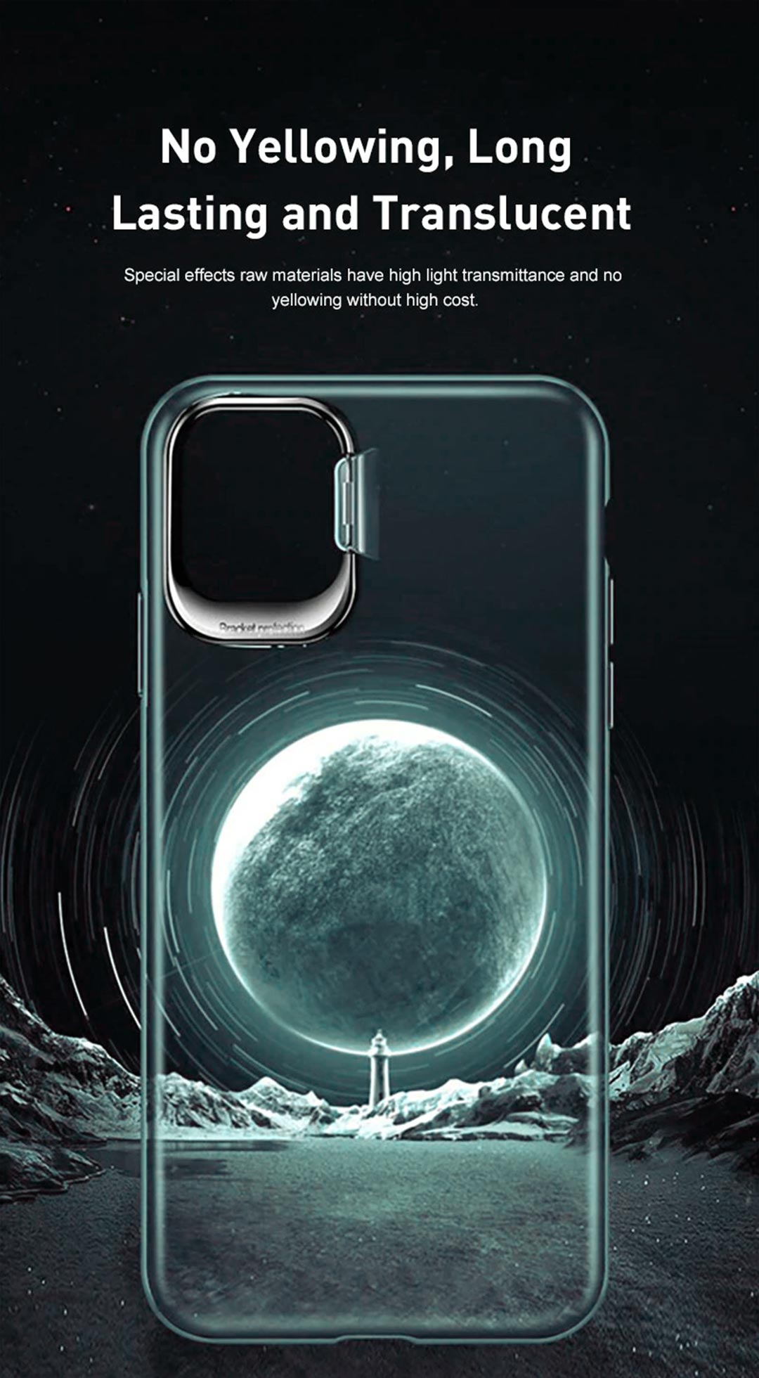 Transparent Bracket Protective Case for iPhone 12/12Pro