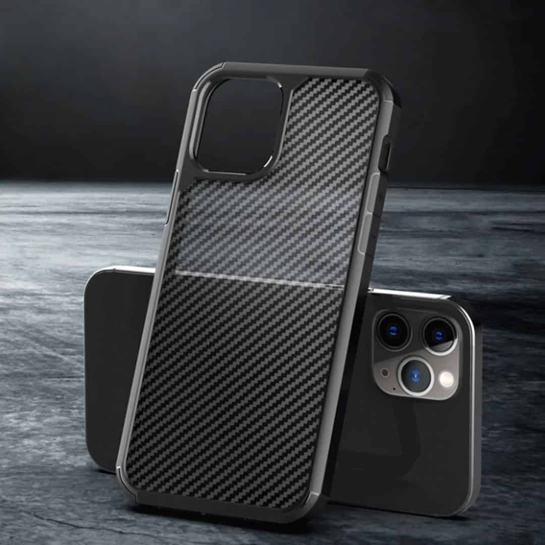 Carbon Fibre Shockproof Slim Translucent Case - iPhone 12 Series