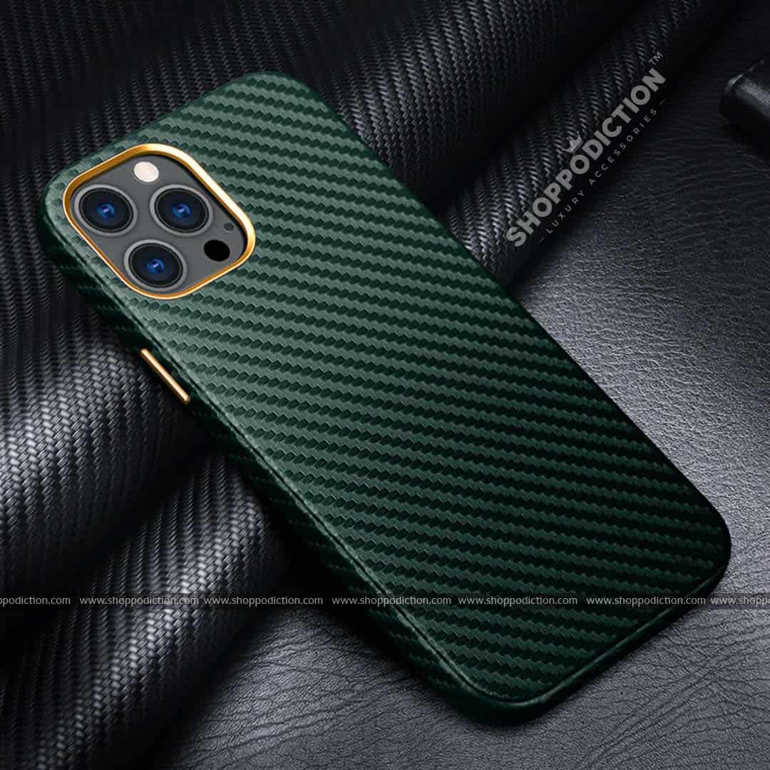 Luxury Handmade Carbon Fiber with Gold Plating Case